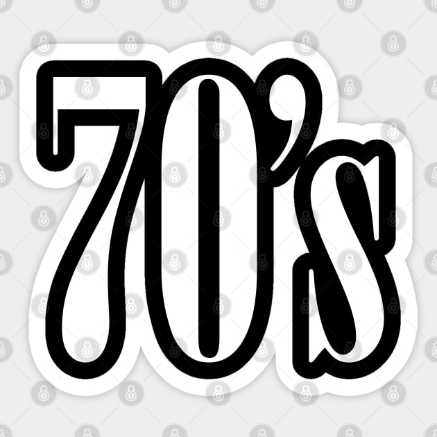 70s born decade Sticker by xesed